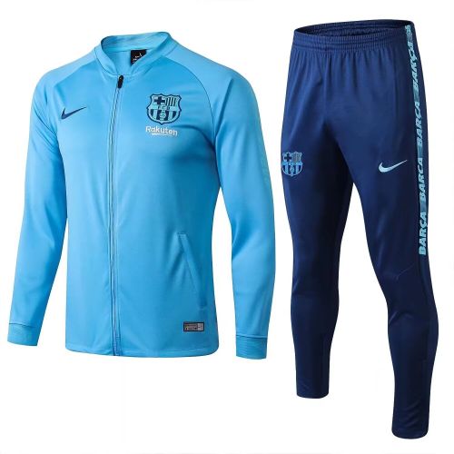 2025-2026 Barcelona Light Blue Soccer Training Jacket and Pants Football Tracksuit