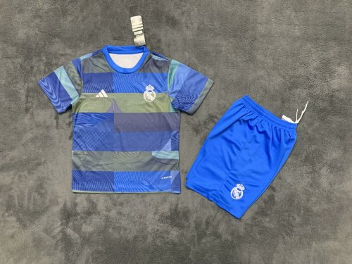 Youth Uniform Kids Kit 2025-2026 Real Madrid Soccer Training Jersey Shorts Child Football Set
