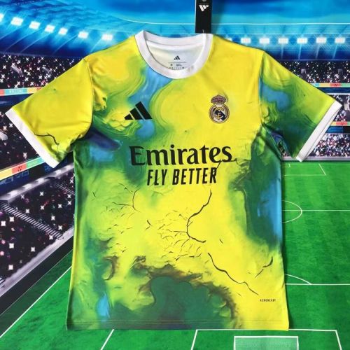 Fan Version 2025-2026 Real Madrid Greeny/Yellow Soccer Training Jersey Real Football Shirt