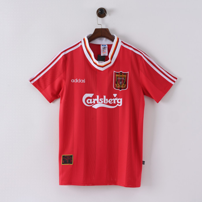 Retro Jersey 1995-1996 Liverpool RUSH 9 Home Soccer Jersey Vintage Football Shirt