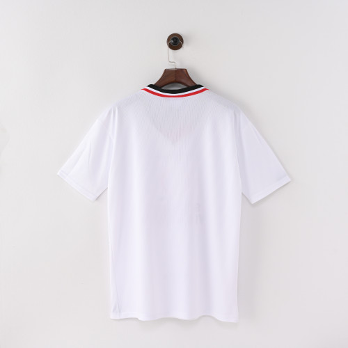 Retro Jersey 1996-1997 Manchester United Away White Soccer Jersey Vintage Football Shirt