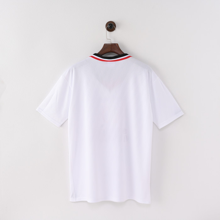 Retro Jersey 1996-1997 Manchester United Away White Soccer Jersey Vintage Football Shirt