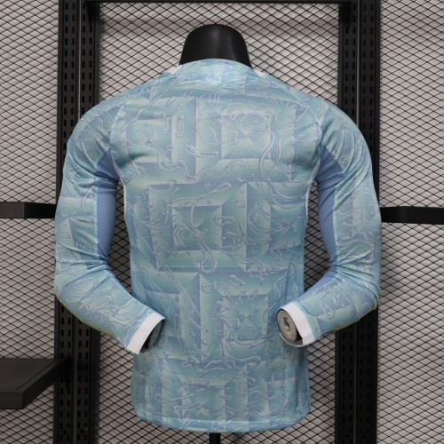 Long Sleeve Maillot Juve Shirt Player Version 2025-2026 Juventus Away Soccer Jersey Football Shirt