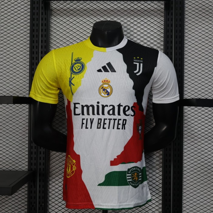 Player Version Cristiano Ronaldo 7 Combine Version Blank Real Madrid Juventus Portugal Sporting Lisbon Manchester United Al Nassr Jersey