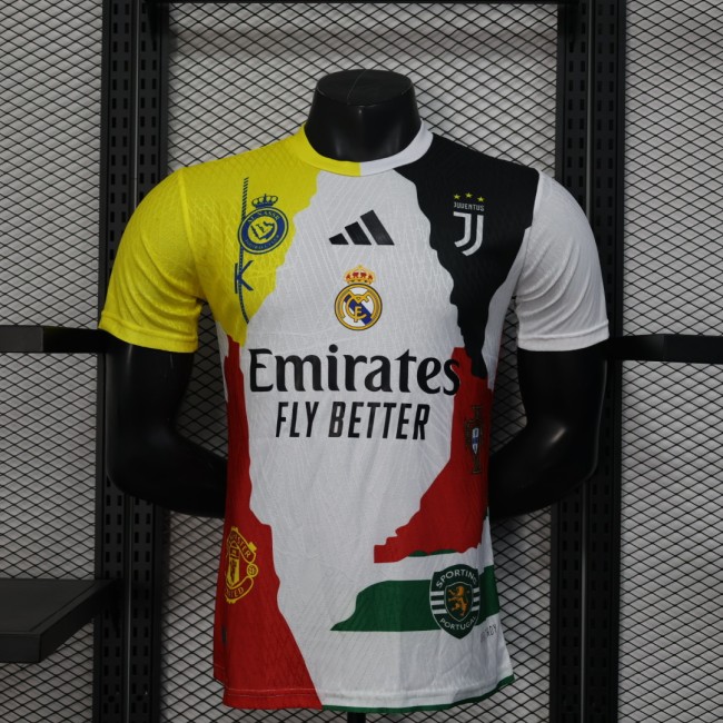 Player Version Cristiano Ronaldo 7 Combine Version Blank Real Madrid Juventus Portugal Sporting Lisbon Manchester United Al Nassr Jersey