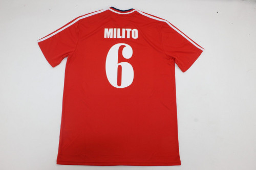 Retro Jersey 1989-1990 Atlético Independiente MILITO 6 Home Soccer Jersey Men's Football Shirt