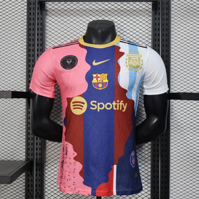 Player Version Messi Team Combine Version 2025-2026 Blank Inter Miami Barcelona Argentina PSG Soccer Jersey Football Shirt