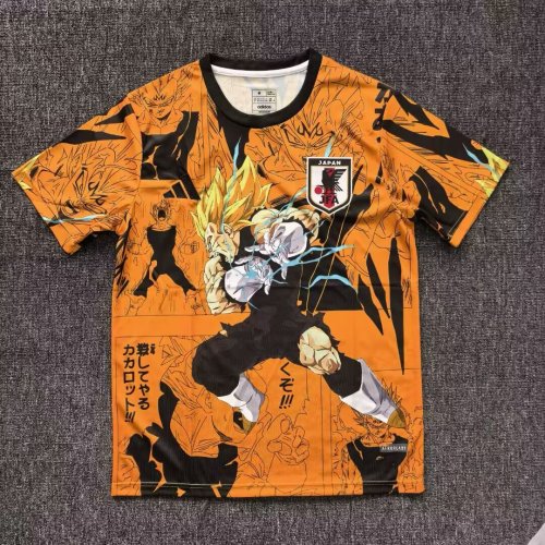 Fan Version 2025 Japan Yellow Comic Soccer Jersey Football Shirt