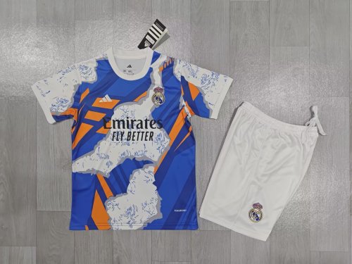 Youth Uniform Kids Kit 2025-2026 Real Madrid Special Edition Soccer Jersey Shorts Child Football Set