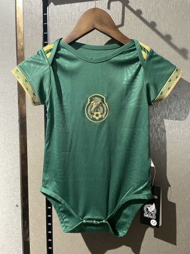 Baby Cloth 2025 Mexico Green Soccer Jersey Baby Onesies
