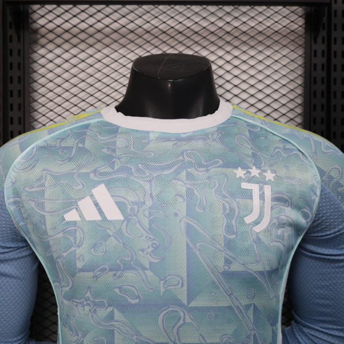Long Sleeve Maillot Juve Shirt Player Version 2025-2026 Juventus Away Soccer Jersey Football Shirt
