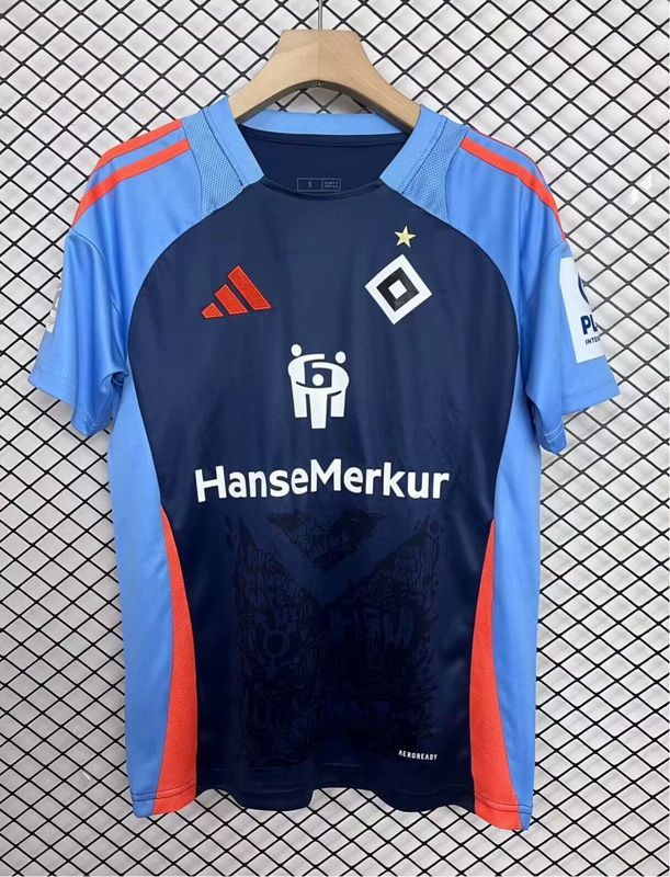 Fan Version 2025-2026 Hamburg Dark Blue Soccer Jersey Hamburger Football Shirt