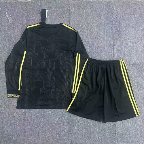 Adult Uniform Long Sleeve 2025 Mexico Black Special Edition Soccer Jersey Shorts Adulto Camiseta de Futbol
