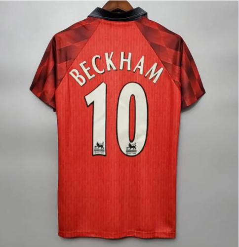 Retro Jersey 1996-1997 Manchester United BECKHAM 10 Home Soccer Jersey Vintage Football Shirt