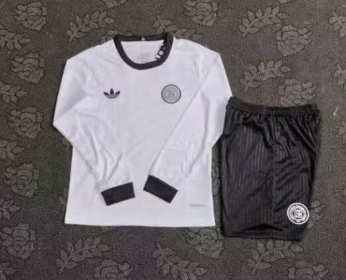 Long Sleeve Youth Uniform Kids Kit 2025 Germany 125th Anniversary Soccer Jersey Shorts White Child Football Set