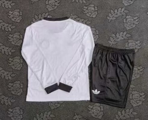 Long Sleeve Youth Uniform Kids Kit 2025 Germany 125th Anniversary Soccer Jersey Shorts White Child Football Set