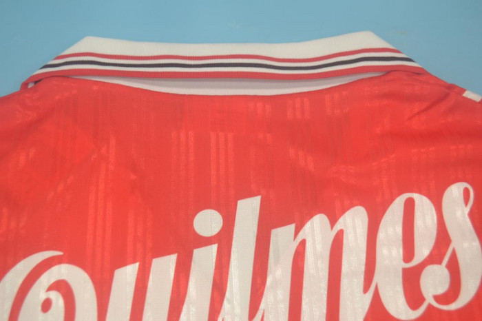 Retro Jersey 1995-1996 River Plate 9 Away Red Soccer Jersey Vintage Football Shirt