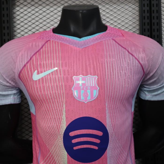Barca Camisetas de Futbol Player Version 2025-2026 Barcelona Pink Special Edition Soccer Jersey