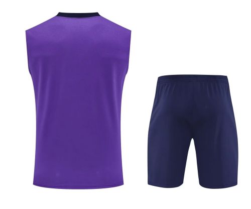 Adult Uniform 2025-2026 Corinthians Purple Soccer Training Vest and Shorts Football Set