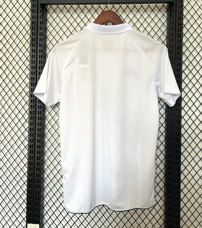 Fan Version 2025-2026 Real Madrid White/Black Dragon Soccer Jersey Real Football Shirt