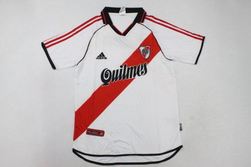Retro Jersey 2000-2001 River Plate Home Soccer Jersey Vintage Football Shirt