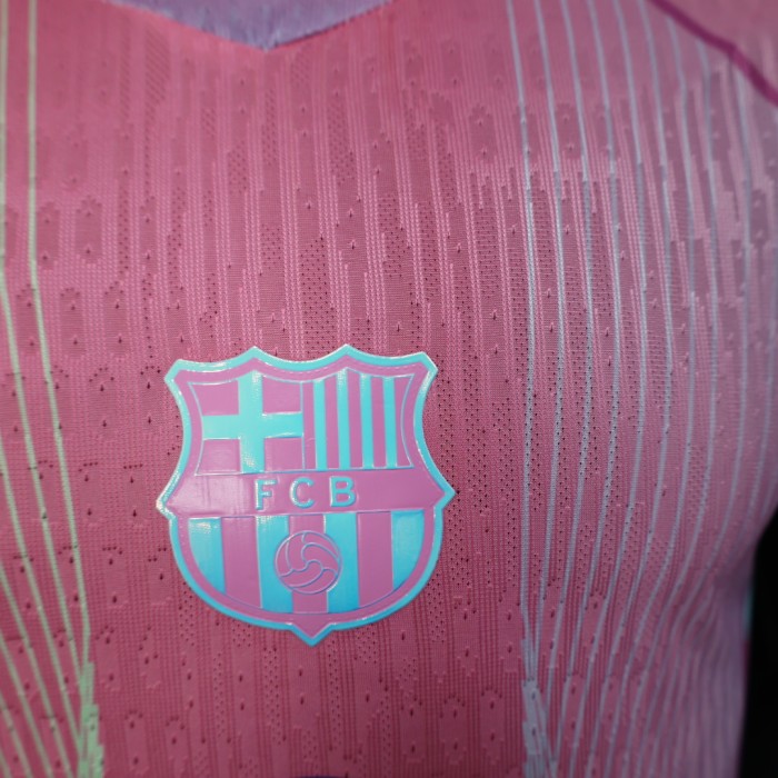 Barca Camisetas de Futbol Player Version 2025-2026 Barcelona Pink Special Edition Soccer Jersey