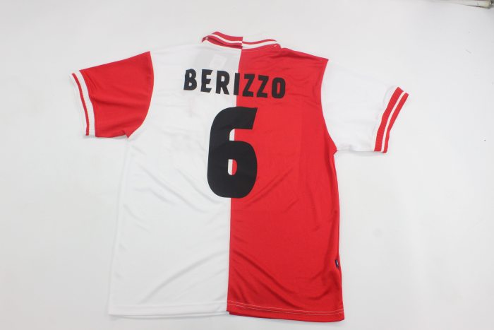 Retro Jersey 2001-2002 Celta de Vigo BERIZZO 6 Away Red/White Soccer Jersey Vintage Football Shirt