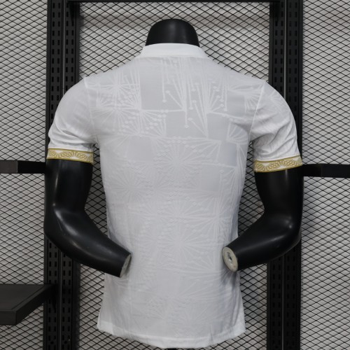 Player Version 2025 Mexico White/Gold Special Edition Soccer Jersey Adulto Camiseta de Futbol