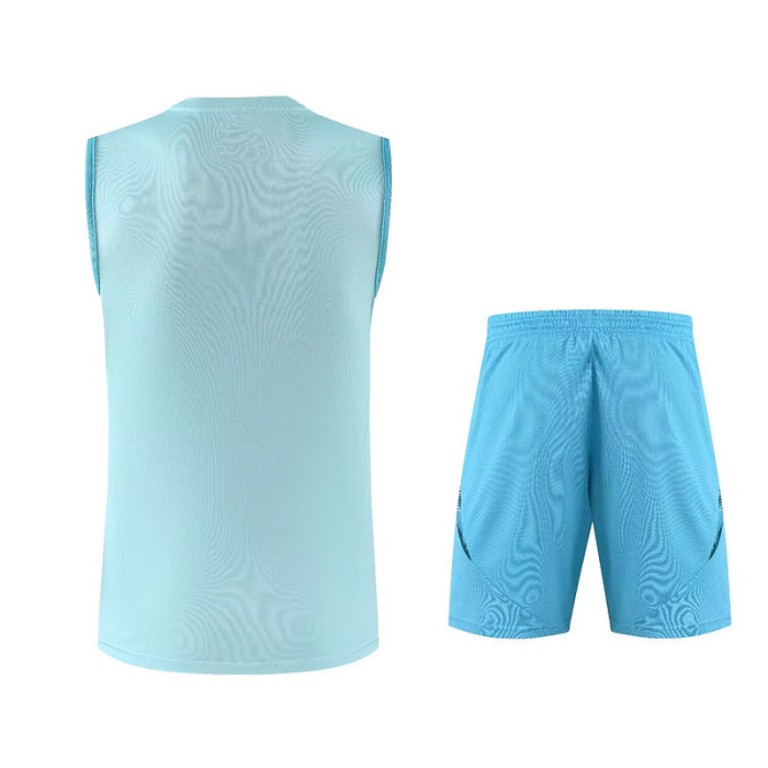 Adult Uniform 2025-2026 Cruzeiro Light Blue Soccer Training Vest and Shorts Football Set