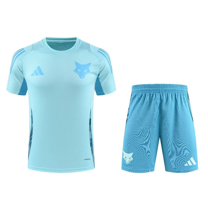 Adult Uniform 2025-2026 Cruzeiro Light Blue Soccer Training Jersey and Shorts Football Kits