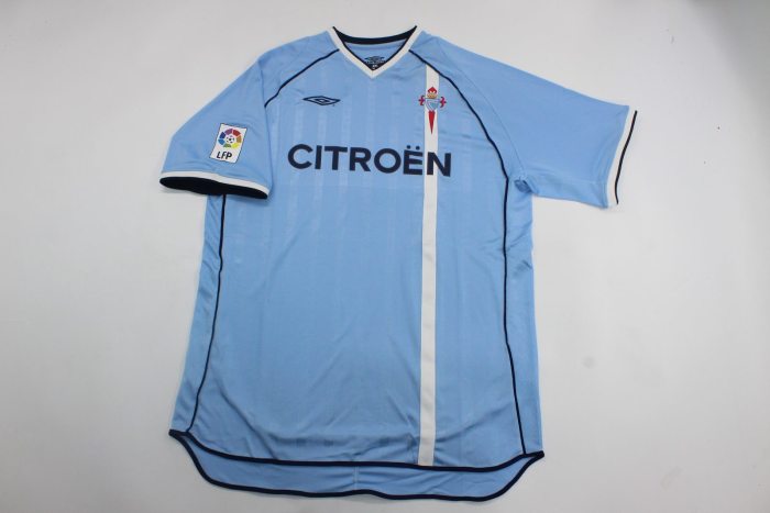with LFP Patch Retro Jersey 2001-2002 Celta de Vigo Home Soccer Jersey Vintage Football Shirt