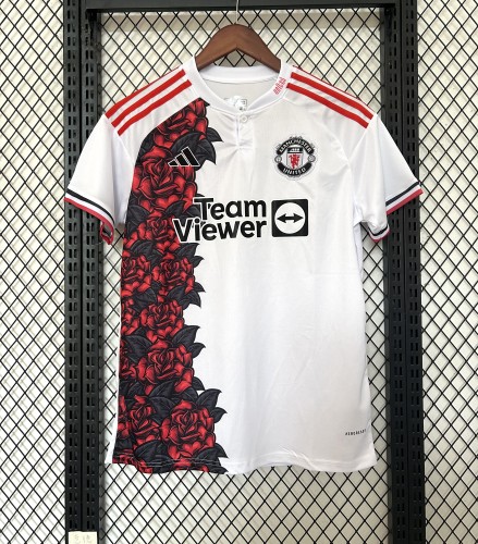 Fan Version 2025-2026 Manchester United Red/Black/White Soccer Jersey Football Top
