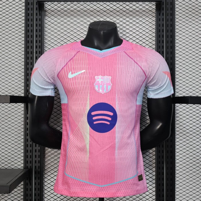 Barca Camisetas de Futbol Player Version 2025-2026 Barcelona Pink Special Edition Soccer Jersey
