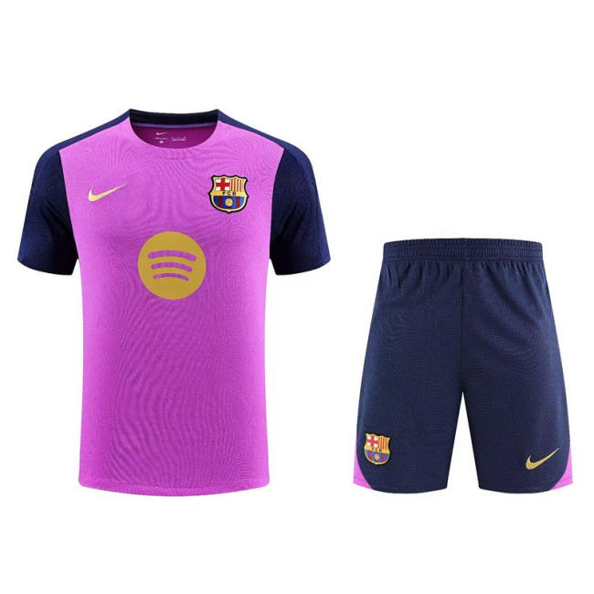 Adult Uniform 2025-2026 Barcelona Purple Soccer Training Jersey and Shorts Football Kits