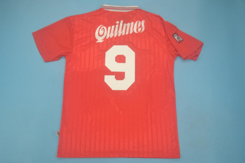 Retro Jersey 1995-1996 River Plate 9 Away Red Soccer Jersey Vintage Football Shirt