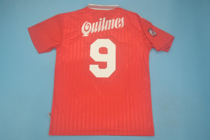 Retro Jersey 1995-1996 River Plate 9 Away Red Soccer Jersey Vintage Football Shirt