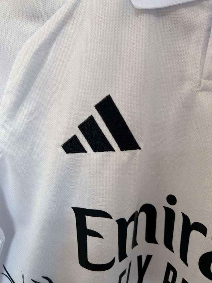 Fan Version 2025-2026 Real Madrid White/Black Dragon Soccer Jersey Real Football Shirt