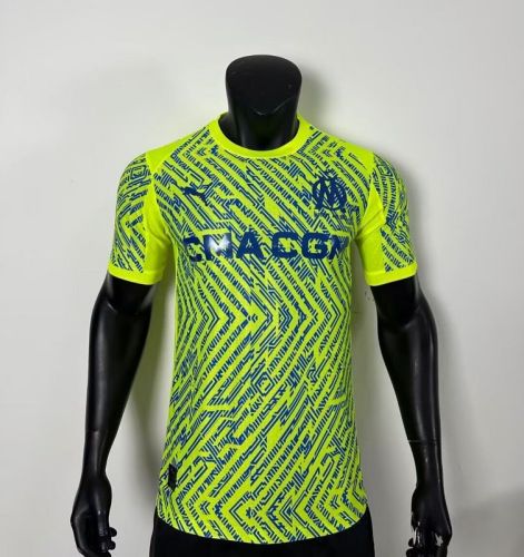 Player Version 2025-2026 Olympique de Marseille Green/Blue Soccer Training Jersey Football Shirt