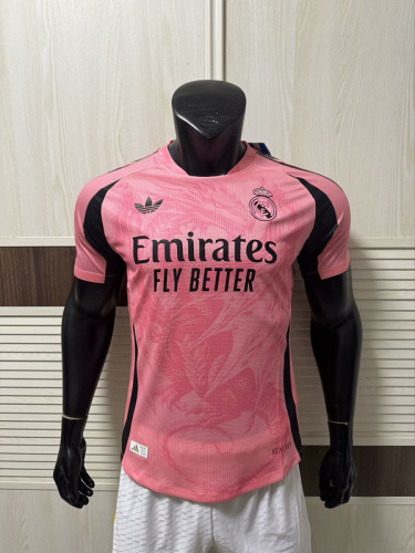 Player Version 2025-2026 Real Madrid Pink/Black Soccer Jersey Real Football Shirt