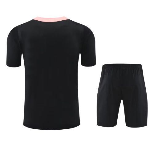 Adult Uniform 2025-2026 PSG Black/Pink Soccer Training Jersey and Shorts Paris Football Kits