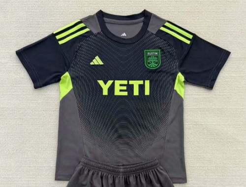 Fan Version 2025-2026 Austin Black Goalkeeper Soccer Jersey Football Shirt