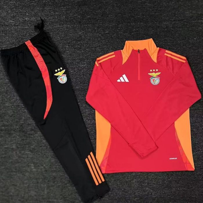 2025-2026 Benfica Red/Yellow Soccer Training Sweater and Pants Football Kit