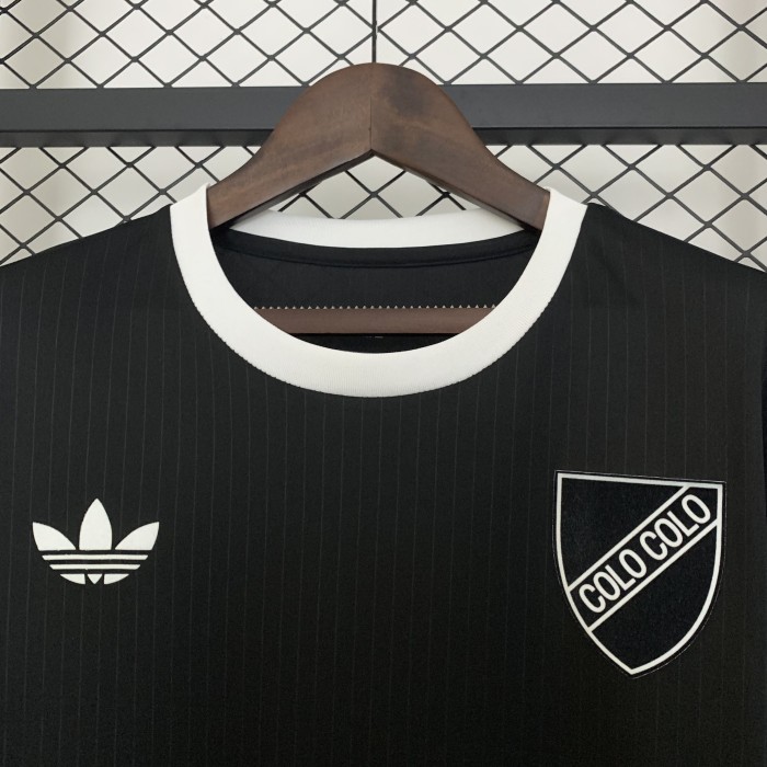Fan Version 2025-2026 Colo-Colo Black Souvenir Soccer Jersey 100th Anniversary Football Shirt