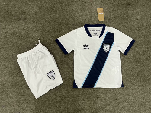 Youth Uniform Kids Kit 2025 Guatemala Home Soccer Jersey Shorts Child Football Set