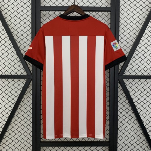 with LFP Patch Retro Jersey 2011-2012 Athletic Bilbao Home Soccer Jersey Vintage Football Shirt