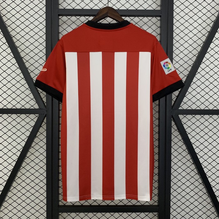 with LFP Patch Retro Jersey 2011-2012 Athletic Bilbao Home Soccer Jersey Vintage Football Shirt