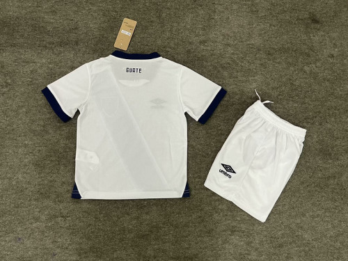 Youth Uniform Kids Kit 2025 Guatemala Home Soccer Jersey Shorts Child Football Set