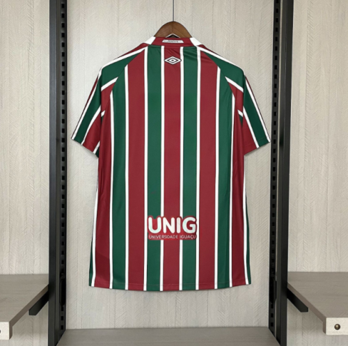with All Sponor Logos Fan Version 2025-2026 Fluminense Home Soccer Jersey Football Shirt