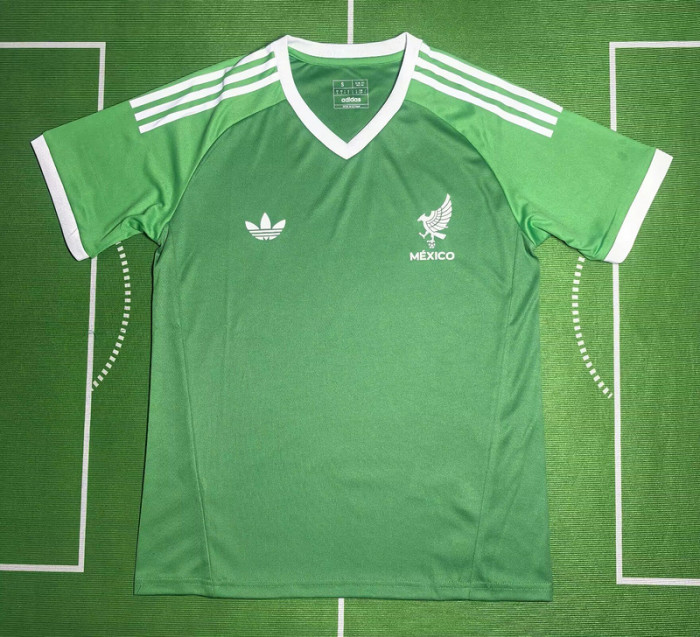 Fan Version 2025 Mexico Green Soccer Training Jersey Football Pre-match Shirt