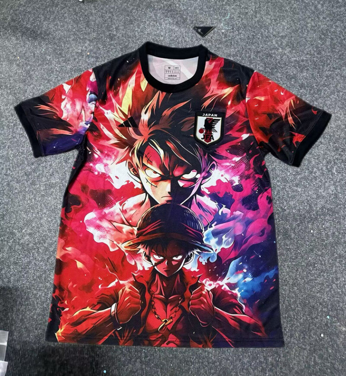 Fan Version 2025 Japan Red Comic Soccer Jersey Football Shirt